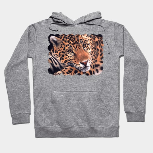 Jaguar Painting Hoodie by rachelstribbling